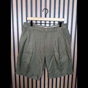 Tommy Bahama Shorts 33 Womens Beige 100% Silk 7.5" Inseam